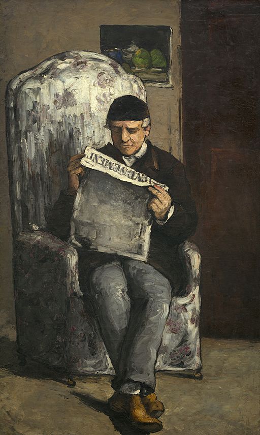 ポール・セザンヌ 「レヴェヌマン」紙を読む画家の父