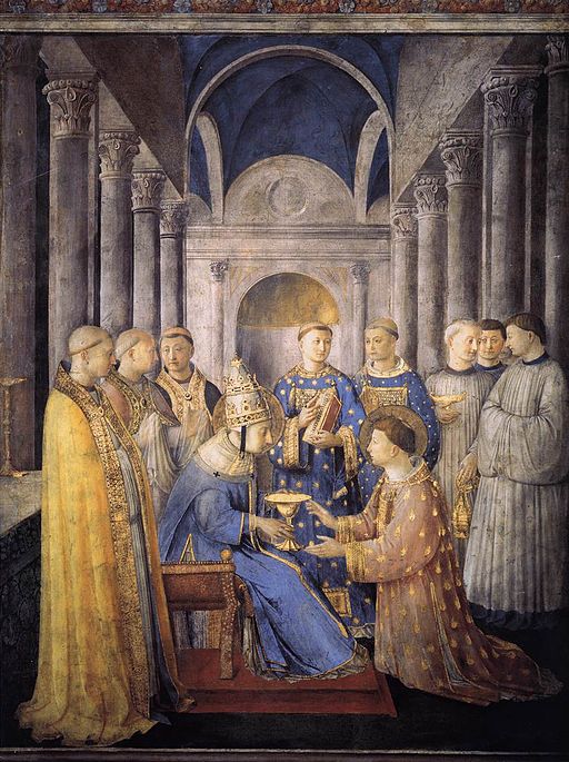 フラ・アンジェリコ 聖ラウレンティウスを助祭に任ずる聖ペトロ